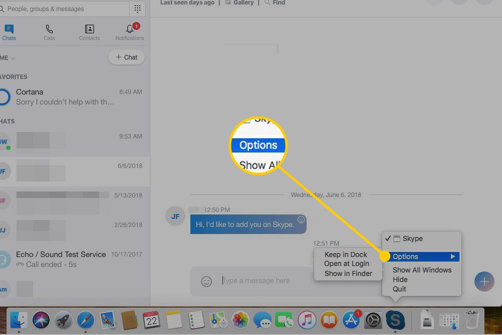 turn off automatic sign in for skype for business on mac