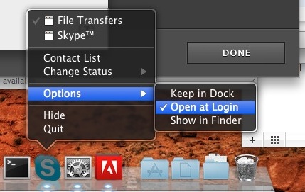 turn off automatic sign in for skype for business on mac
